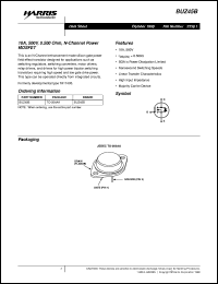 BUZ45B datasheet: 10.0A, 500V, 0.500 ohm, N-Channel Power MOSFET FN2259.1 BUZ45B