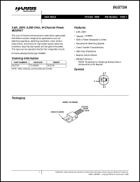 BUZ73A datasheet: 5.8A, 200V, 0.600 ohm, N-Channel Power MOSFET FN2263.1 BUZ73A