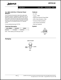 IRFF9120 datasheet: 4A, 100V, 0.60 Ohm, P-Channel Power MOSFET IRFF9120