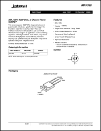 IRFP360 datasheet: 23A, 400V, 0.200 Ohm, N-Channel Power MOSFET IRFP360