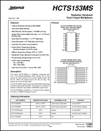 HCTS153MS datasheet: Radiation Hardened Dual 4-Input Multiplexer HCTS153MS