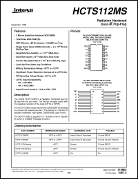 HCTS112MS datasheet: Radiation Hardened Dual JK Flip-Flop HCTS112MS