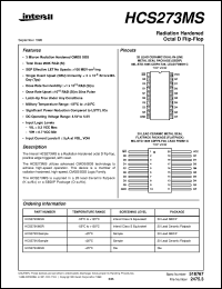 HCS273MS datasheet: Radiation Hardened Octal D Flip-Flop HCS273MS