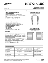 HCTS163MS datasheet: Radiation Hardened Synchronous Counter HCTS163MS