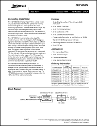 HSP43220 datasheet: Decimating Digital Filter HSP43220