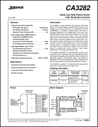 CA3282 datasheet: Octal Low Side Power Driver with Serial Bus Control CA3282
