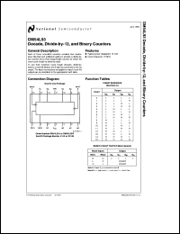 DM54L93J/883 datasheet: 4-Bit Binary Counter DM54L93J/883