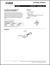 RFP2P08 datasheet: -2A, -80V and -100V, 3.500 Ohm, P-Channel Power MOSFETs FN2870.1 RFP2P08