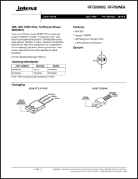 RFP50N05 datasheet: 50A, 50V, 0.022 Ohm, N-Channel Power MOSFETs RFP50N05