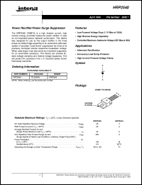 HRP2540 datasheet: Power Rectifier/Power Surge Suppressor HRP2540