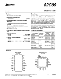 82C89 datasheet: CMOS Bus Arbiter 82C89