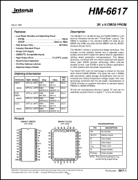 HM-6617 datasheet: 2K x 8 CMOS PROM HM-6617