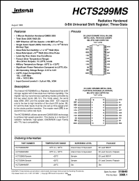 HCTS299MS datasheet: Radiation Hardened 8-Bit Universal Shift Register; Three-State HCTS299MS