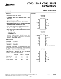 CD4012BMS datasheet: Radiation Hardened CMOS NAND Gates CD4012BMS