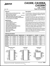 CA3306C datasheet: 6-Bit, 15 MSPS, Flash A/D Converters CA3306C