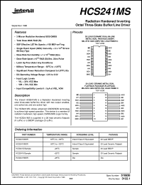 HCS241MS datasheet: Radiation Hardened Inverting Octal Three-State Buffer/Line Driver HCS241MS