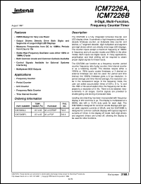 ICM7226A datasheet: 8-Digit, Multi-Function, Frequency Counter/Timer ICM7226A