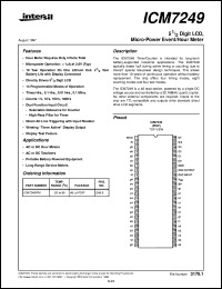 ICM7249 datasheet: 5 1/2 Digit LCD, Micro-Power Event/Hour Meter ICM7249