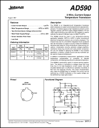 AD590 datasheet: 2-Wire, Current Output Temperature Transducer AD590