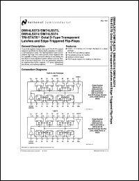 DM54LS373J/883 datasheet: Octal D-Type Transparent Latches and Edge-Triggered Flip-Flops DM54LS373J/883