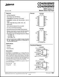 CD4095BMS datasheet: Radiation Hardened CMOS Gated J-K Master-Slave Flip-Flops CD4095BMS