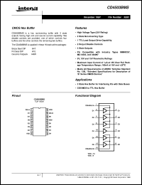CD4503BMS datasheet: Radiation Hardened CMOS Hex Buffer CD4503BMS