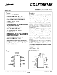 CD4536BMS datasheet: Radiation Hardened CMOS Programmable Timer CD4536BMS