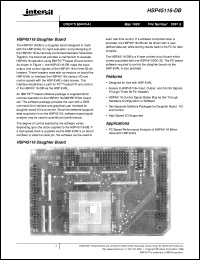 HSP45116-DB datasheet: HSP45116 Daughter Board HSP45116-DB