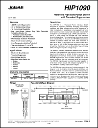 HIP1090 datasheet: Protected High Side Power Switch with Transient Suppression HIP1090