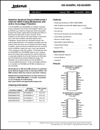 HS-0548RH datasheet: Radiation Hardened Single 8/Differential 4 Channel CMOS Analog Multiplexers with Active Overvoltage Protection HS-0548RH