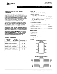 HS-139RH datasheet: Radiation Hardened Quad Voltage Comparator HS-139RH