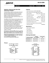 HS-2510RH datasheet: Radiation Hardened High Slew Rate Operational Amplifier HS-2510RH
