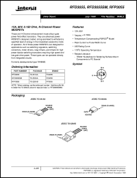 RFP3055 datasheet: 12A, 60V, 0.150 Ohm, N-Channel Power MOSFETs RFP3055