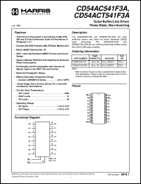 CD54ACT541F3A datasheet: Octal Buffer/Line Driver Three-State, Non-Inverting CD54ACT541F3A