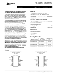 HS-0509RH datasheet: Radiation Hardened Single 8/Differential 4 Channel CMOS Analog Multiplexers HS-0509RH