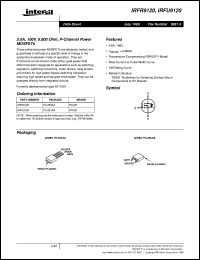 IRFR9120 datasheet: 5.6A, 100V, 0.600 Ohm, P-Channel Power MOSFETs IRFR9120