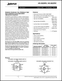 HS-2620RH datasheet: Radiation Hardened, Very Wideband, High Input Impedance Uncompensated Operational Amplifiers HS-2620RH