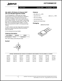HGTG30N60C3D datasheet: 63A, 600V, UFS Series N-Channel IGBT with Anti-Parallel Hyperfast Diodes HGTG30N60C3D
