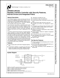 DP83953VUL datasheet: (RIC2A) Repeater Interface Controller with Security Features, Internal Drivers and Integrated Filters DP83953VUL