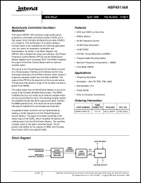 HSP45116A datasheet: Numerically Controlled Oscillator/Modulator HSP45116A