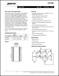 HIP4086 datasheet: 80V, 0.5A Three Phase Driver HIP4086