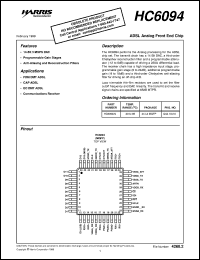 HC6094 datasheet: ADSL Analog Front End Chip HC6094
