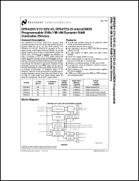 DP8422V-33 datasheet: microCMOS Programmable 256K/1M/4M Dynamic RAM Controller/Drivers [Life-time buy] DP8422V-33