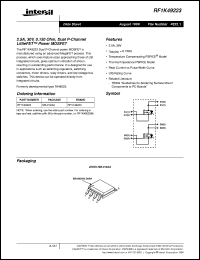 RF1K49223 datasheet: 2.5A, 30V, 0.150 Ohm, Dual P-Channel LittleFET<sup>TM</sup> Power MOSFET RF1K49223