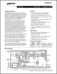 HSP50215 datasheet: Digital UpConverter HSP50215