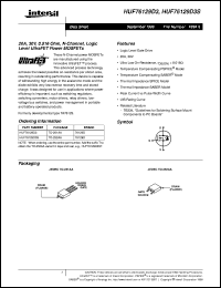 HUF76129D3S datasheet: 20A, 30V, 0.016 Ohm, N-Channel, Logic Level UltraFET Power MOSFETs HUF76129D3S