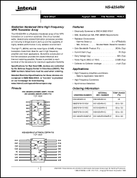 HS-6254RH datasheet: Radiation Hardened Ultra High Frequency NPN Transistor Array HS-6254RH