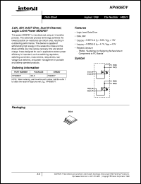 HP4936DY datasheet: 5.8A, 30V, 0.037 Ohm, Dual N-Channel, Logic Level Power MOSFET HP4936DY