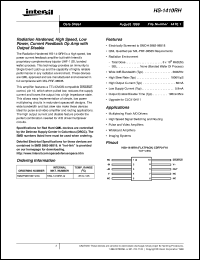 HS-1410RH datasheet: Radiation Hardened, High Speed, Low Power, Current Feedback Op Amp with Output Disable HS-1410RH