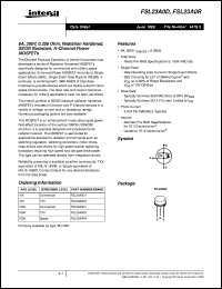 FSL23A0D datasheet: 6A, 200V, 0.350 Ohm, Radiation Hardened, SEGR Resistant, N-Channel Power MOSFETs FSL23A0D